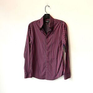 XS EXPRESS Red Checkered Long Sleeve Shirt